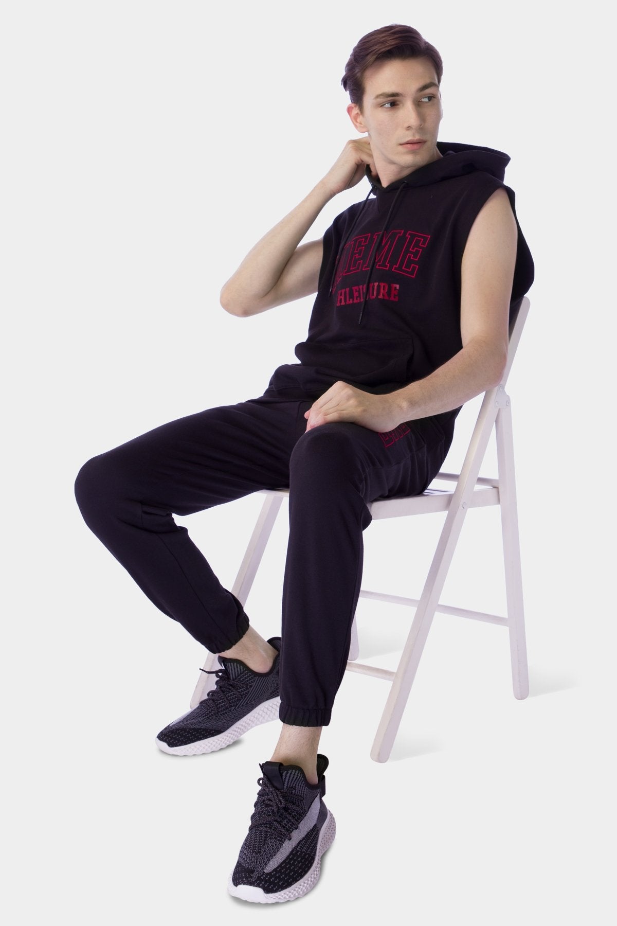 Sleeveless Athletic Meme Fleece