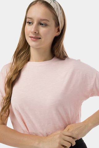 Solid Crop Top With Waist Drawstring