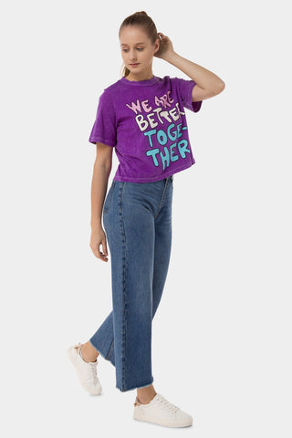 Typography Acid Wash T-Shirt