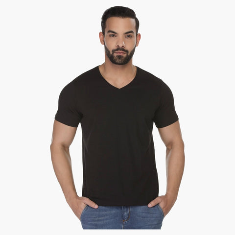Half Sleeves V Neck T-Shirt