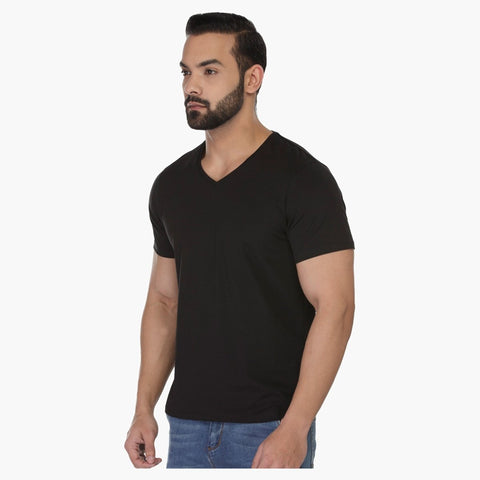 Half Sleeves V Neck T-Shirt
