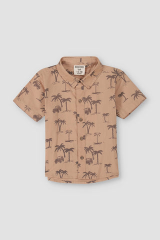 Baby Graphic Palm Safari Shirt