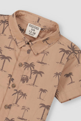 Baby Graphic Palm Safari Shirt