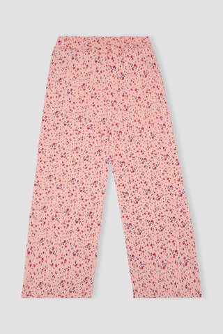 Printed Wide Leg Trousers