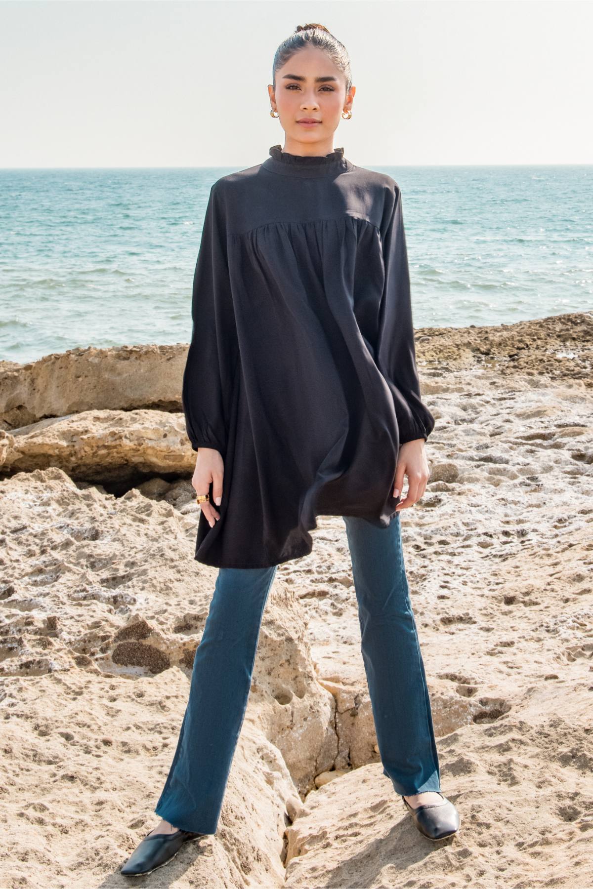 Solid Gathered Top