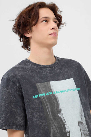 Acid Wash Graphic T-Shirt