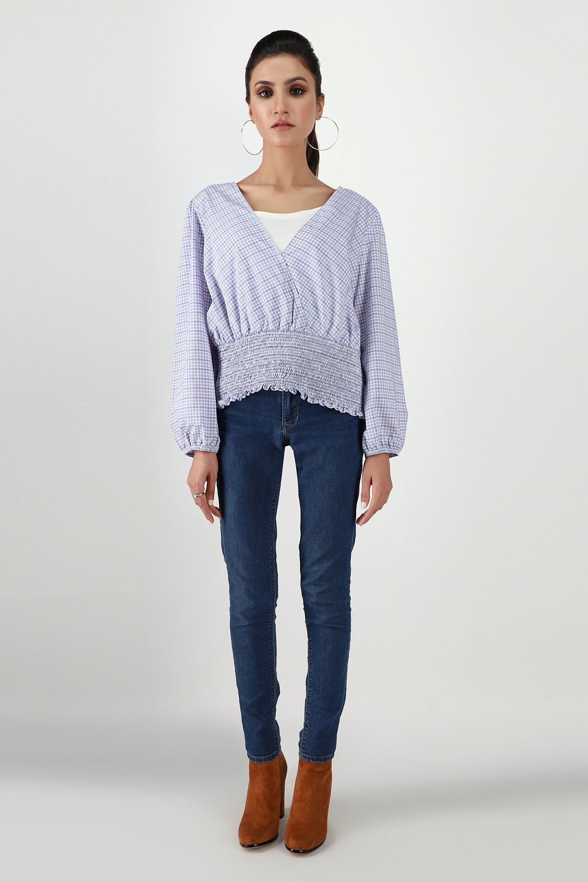 Check Crop Top