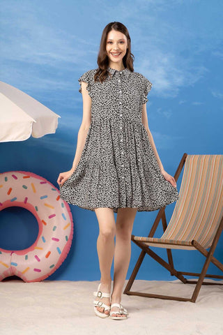 Floral Button Down  Dress