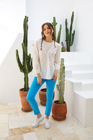 Embroidered Cotton Blouse