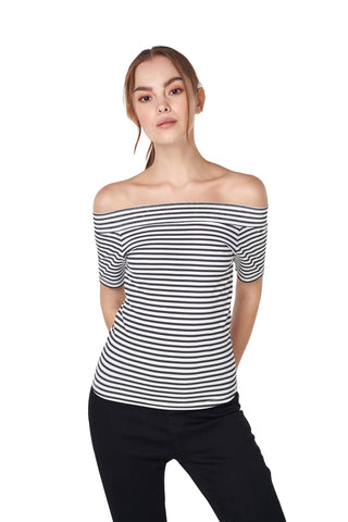 Striped Off The Shoulder Top
