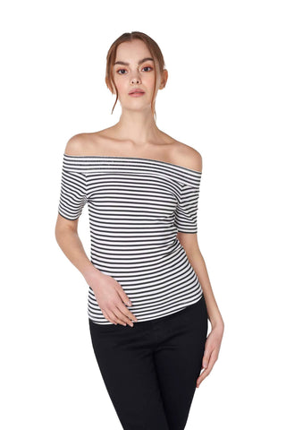 Striped Off The Shoulder Top