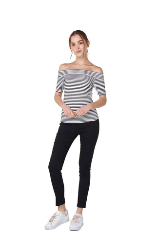 Striped Off The Shoulder Top