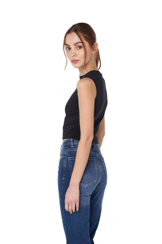 Ribbed Cut Out Top